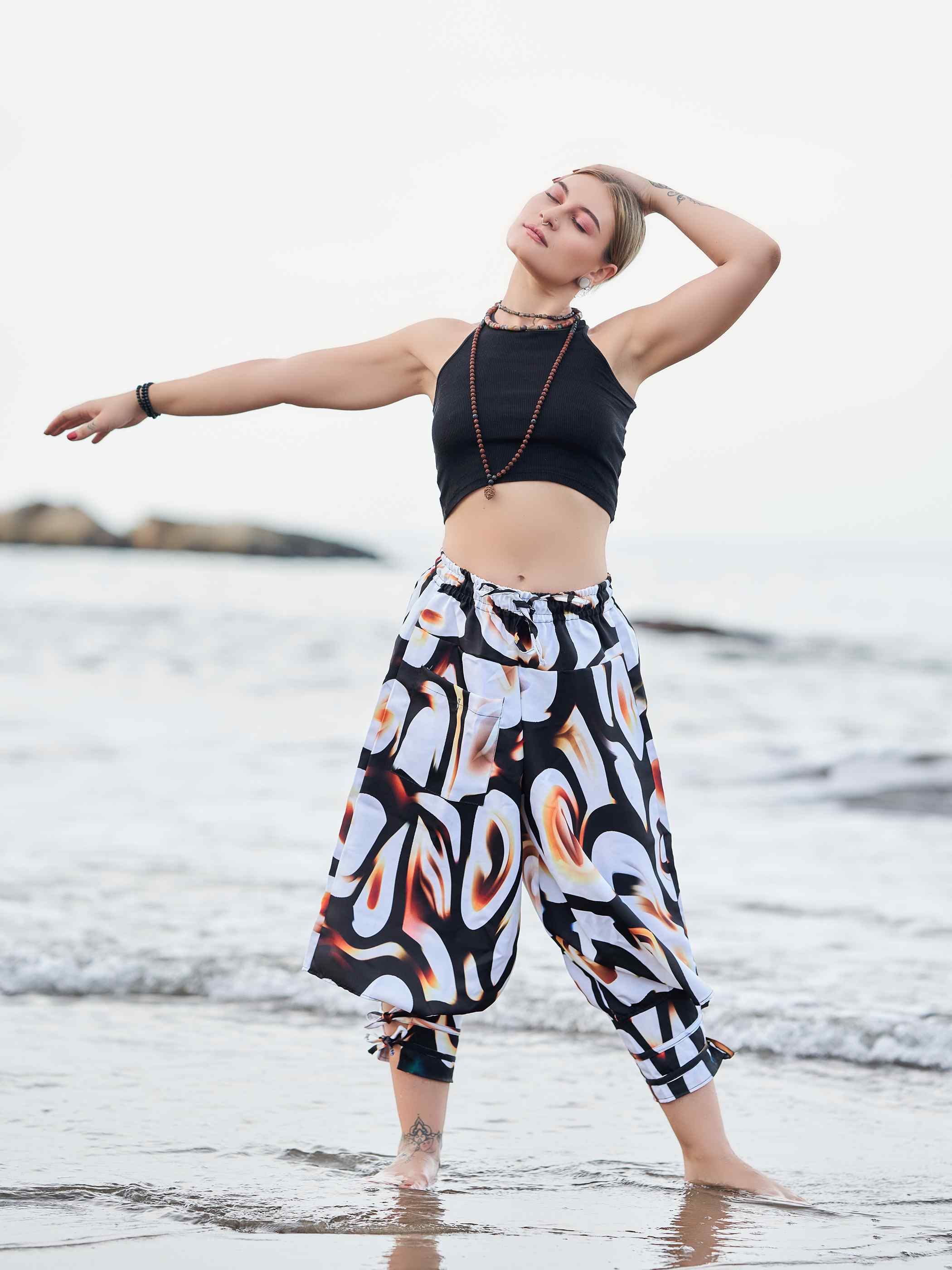 Women Cotton Linen Harem Pants Casual Yoga Beach Elastic Waists Trouser  Baggy | eBay